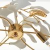 Dekoracyjna nowoczesna lampa wisząca ceramiczne listki dekoracyjna do salonu BOTANIKA XY080P-L1000 gold Step Into Design